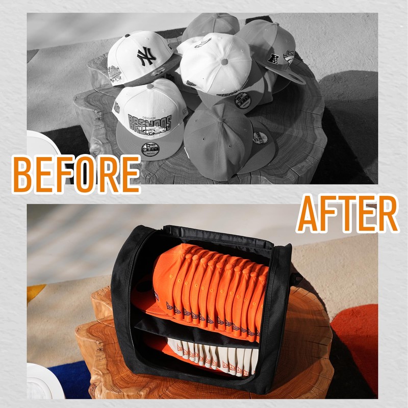 SCAVATA Large Hat Bag for Baseball Caps, Hat Organizer Bag