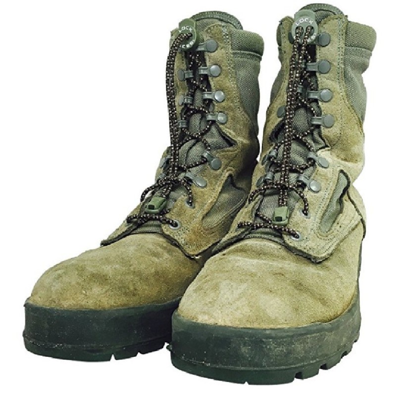 [Lock Laces] No Tie Shoelaces for Boots, Camo