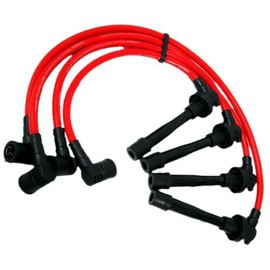 VMS RACING 91-99 RED SPARK PLUG WIRES Set Compatible with NISSAN SR20DE SE-R DOHC 1991-1999