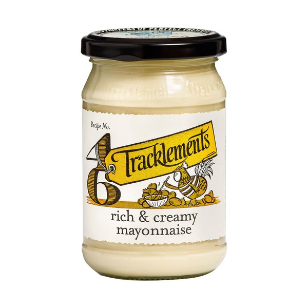 Tracklements Rich Mayonnaise, The Ideal Condiment for Sarnies, Potato Salad and Mackerel Pate or Partnered with Devilled Eggs, Gluten Free, Vegetarian Friendly, 245g Jar