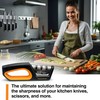 RESPECTED BRO 4-in-1 Knife and Scissors Sharpener, Premium Kitchen Knife