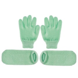 FOMIYES 2pairs Beauty Care Gloves Natural Gel Exfoliating Moisturizing Spa Hand Foot for Tender Skin Nourishment for Valentine Day Special Occasions