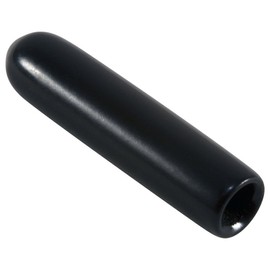 Caplugs 99392845 Plastic Round Cap VC-180-16, Vinyl, Cap ID 0.180" Length 1.000", Black (Pack of 100)