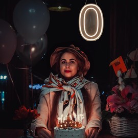 Neon Signs Number 0 Birthdays Decor Neon Lights Party USB Plus Battery Case Light up your baby's birthday with our Neon Number Zero Sign (Number 0-Warm White)