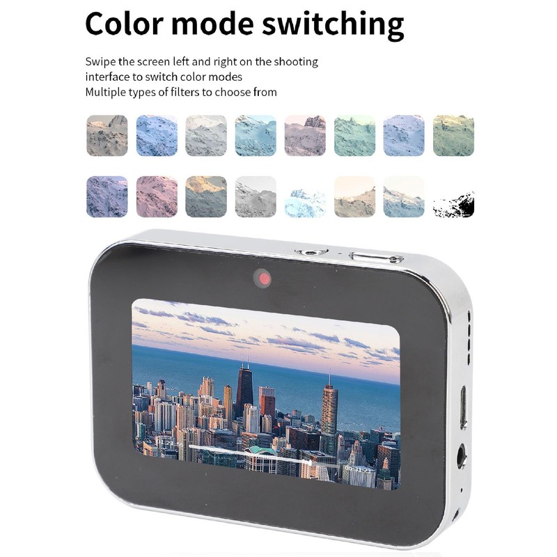 64MP 4K Digital Camera, 3" Full Touch Screen Compact Selfie