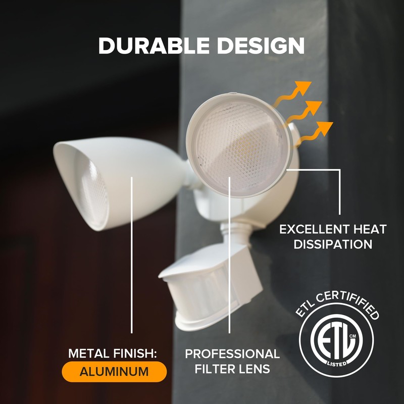 UME 2 Pack 32W 3500 Lumen LED Security Lights Motion