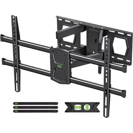 USX MOUNT Full Motion TV Wall Mount for 42"-82" TVs, Swivel and Tilt TV Mount, Wall Mount TV Bracket with Articulating 6 Arms, Max VESA 600x400mm, 120 lbs, 16" Wood Studs with Wall Drilling Template