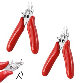 2 Pack Mini Nippers Wire Nippers Diagonal Pliers 3.5 Inch Mini Wire Cutters Lightweight Multi-functional Wire Insulated Rubber Handle for Easy Use Home Industrial Pliers
