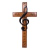 H.J. Sherman Praise Him 12" Carved Wooden Solid Mahogany Wall