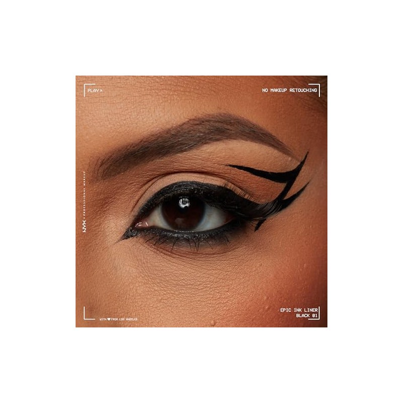 NYX PROFESSIONAL MAKEUP Epic Ink Liner Waterproof Liquid Eyeliner, Black,