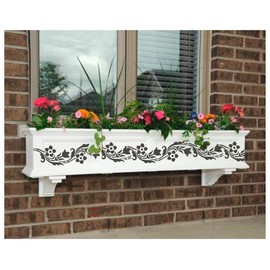 CrafTreat Reusable Floral Border12 and Barder13 Stencils 3x12 Inch Pack of 2 for Painting on Wood, Canvas, Paper, Fabric, Floor, Wall, Tile and DIY