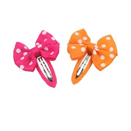 Beavorty Girls Kids Hairpin Set 12 Dot Bow Clips for Hair Bows Headband and Bangs
