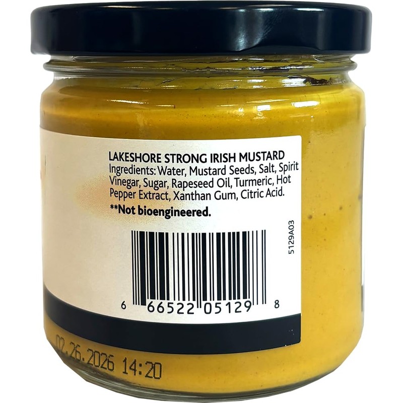 Lakeshore Strong Irish Mustard 7.7 oz. jar