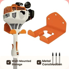 Garden Electric Tool Weed Trimmer Wall Mounted Lawn Mower Bracket, 1 Count Garage Storage Metal Storage Rack, Home Heavy Duty Organizer for Outdoor Garden Workshop Parts, Home Decor, Tool Kit, Yard Tool Rack, Cordless Tool Organizer