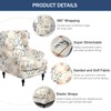 NILUOH Wing Chair Slipcovers 2 Pieces Stretch Spandex Wingback Chair