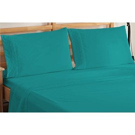 Elegante y lujoso juego sábanas de 4 piezas de 1500 hilos de algodón egipcio de calidad sin arrugas, hipoalergénico, 22 colores disponibles, tamaños  