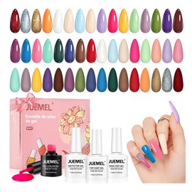 24 Geles Esmalte Para Uñas Gama De Uv Semipermanente Juemel
