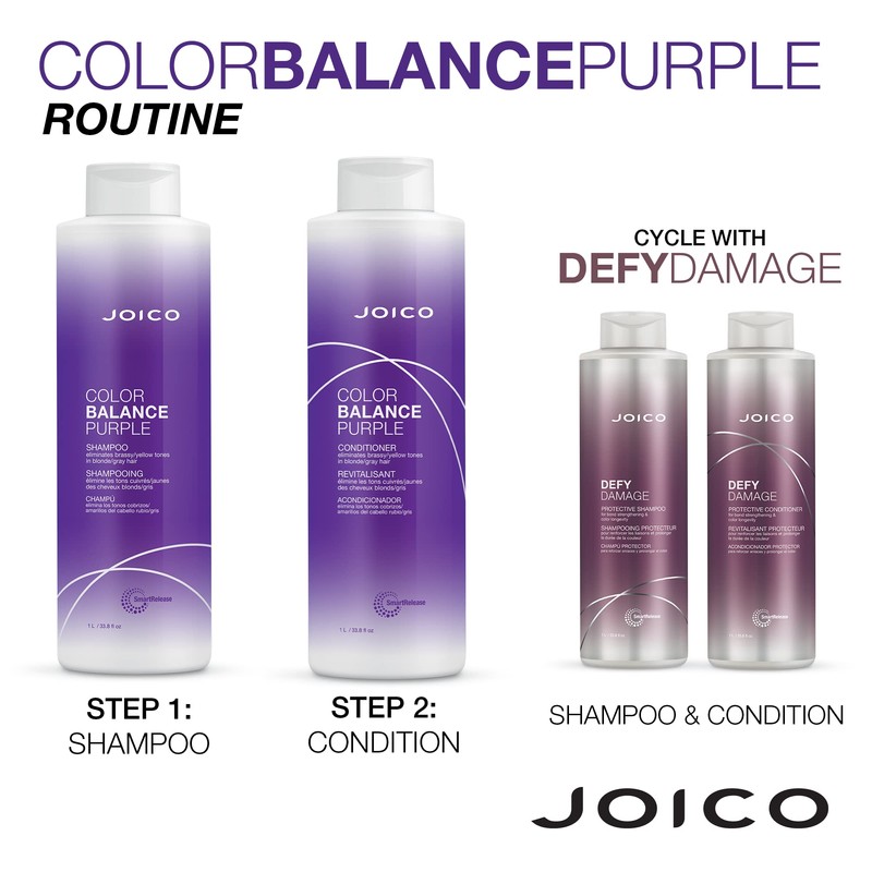 Joico Color Balance Purple Shampoo & Conditioner Set | Eliminate