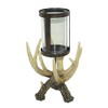 BLACK FOREST DECOR Antler Hurricane Candle Holder