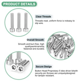 M METERXITY 6-Pack Torx Bolt Spline Screw T30 M6x30mm 1mm Pitch Cylindrical Head Plum Screws 304 Stainless Steel for String Trimmer Chainsaw/Light Bar Part Replacement [Silver]