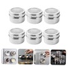 KICHOUSE Modern 6pcs Stainless Steel Spice Tin Magnetic Salt Pepper