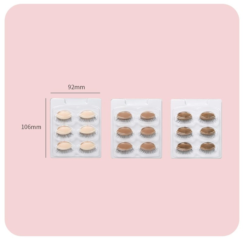 ANNAFRIS 6 Pairs Removable Eyelids with Lashes, Replaced Eyelid Mannequin