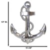 Nautical Ocean Marine Polished Aluminum Metal Ship Anchor Wall Decor