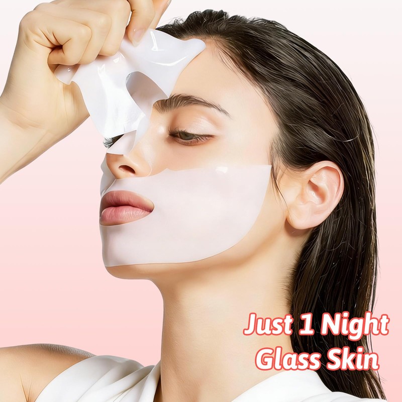 Yozexin Pack of 5 Organic Collagen Mask Overnight, Hydrating Overnight