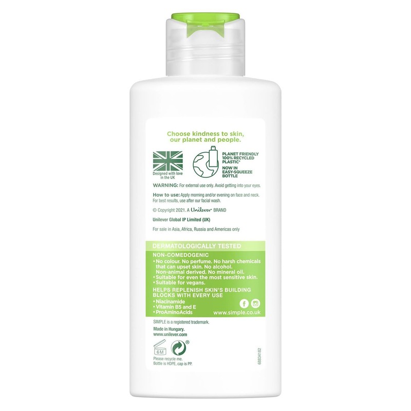 Simple Kind to Skin Hydrating Light Moisturiser, 12h Moisturisation -
