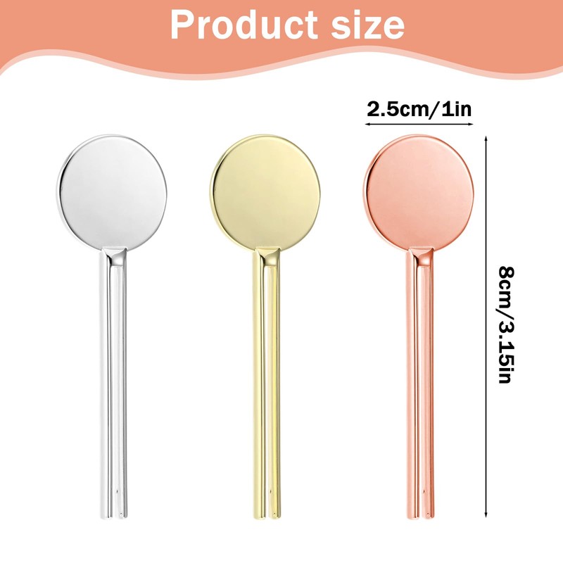 3Pcs Stainless Steel Toothpaste Tube Squeezer, Round Toothpaste Squeezers, Metal