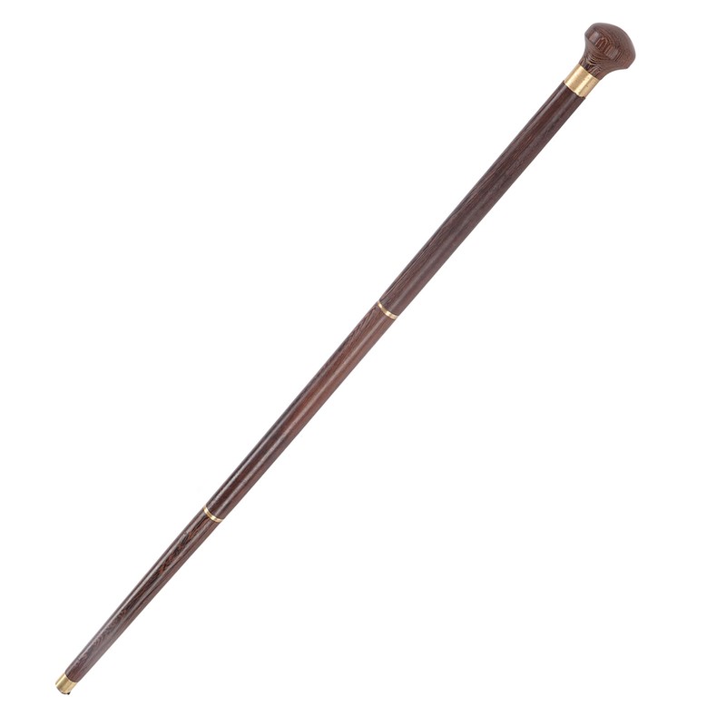 Elderly Wenge Walking Stick Elegant Ergonomic Detachable Round Grip Walking