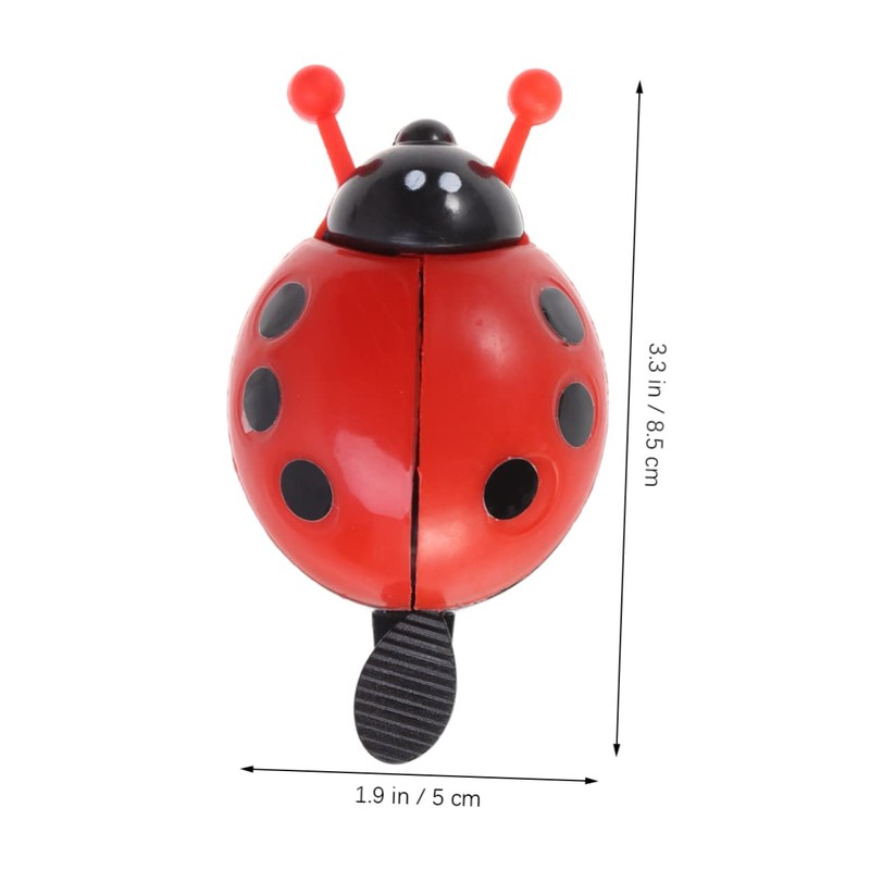 BESPORTBLE Bike Horn Ladybug Bells Handlebar Ring Round Wind and