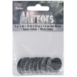 Oval Glass Mirrors 8/Pkg-1" X.75