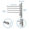 JSVER Stainless Steel Hand Towel Rail Bathroom Swivelling 4 Arms