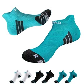 Jokesky Men Running Socks, 3 Pairs Ankle Athletic Socks for Men Walking with Arch Compression Support