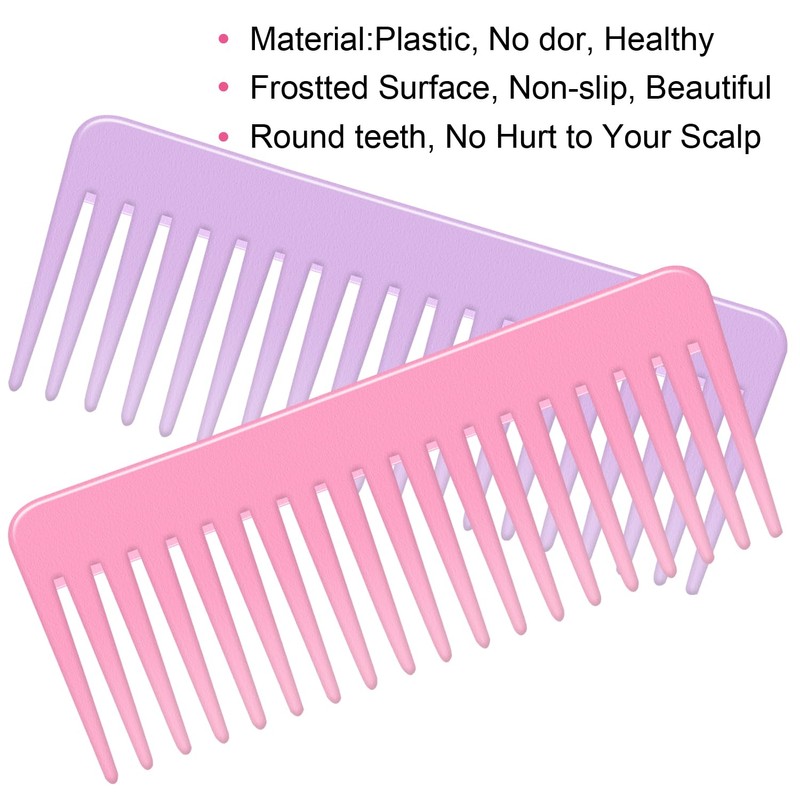 SJLCYZS Wide Tooth and Large Detangling Comb Set for Long,