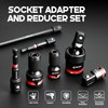 EZARC 21PCS Impact Socket Adapter Set, Includes CR-MO Universal Swivel
