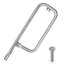 CANDANA Burner for Weber Q100, Q120, Q1000, Q1200, Baby Q Gas Grill, 17inch 304 Stainless Steel Burner Tube 386001, 386002, 516002, 516001, 50060001, 51060001 Replacement Part 69957, 41657 60040