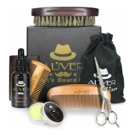 Aliver Kit Barba Cuidado Barba Regalos Para Hombre Crecer