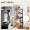 HOOBRO Bookshelf, 5-Tier Industrial Bookcase, Book Shelf Storage Organizer, Tall