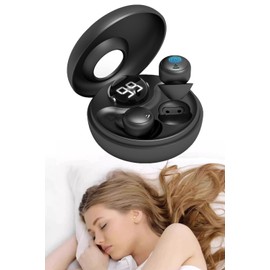 ATHRZ Sleep Earbuds Light-Weight Headphones, Bluetooth 5.4 in-Ear Mini Sleep Headphones Small Ultra-Mini for Side Sleepers, 36H Playtime with Charging Case, Clear Calls Earphones (Black(UN))