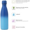 17oz500ml-Botellas de Agua de Acero Inoxidable (Azul)
