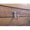 Pk of 2 Decorative Silver Coloured Hooks Single Hole 27mm