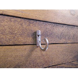 Pk of 2 Decorative Silver Coloured Hooks Single Hole 27mm Overall Size C089