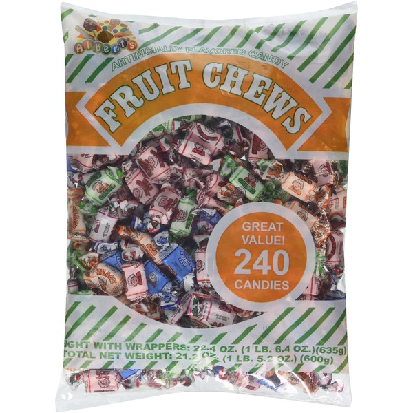 Albert's Chews Fruit Assorted Bag, 240 Piece, 21.2 Ounce