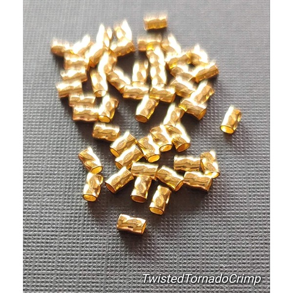 Twisted Tornado Crimp® 24kt. Gold ULTRAPLATE® .024 3mm (Pk 50)