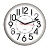 Taylor Precision 6760 Patio Clock, 13-1/4" Dia., Big and Bold Style, in/Out Round dial Clock, White Bezel, All Metal Construction, Requires (1) AA Battery (not Included)