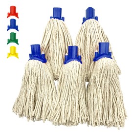 2 X Professional Cotton Mop head with plastic socket. No 16