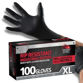 Venom Steel Premium Industrial Nitrile Gloves, (Paquete de 100)