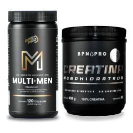 Creatina Monohidratada Pura Y Multivitaminico Para Hombres Sabor Creatina y MultiMen